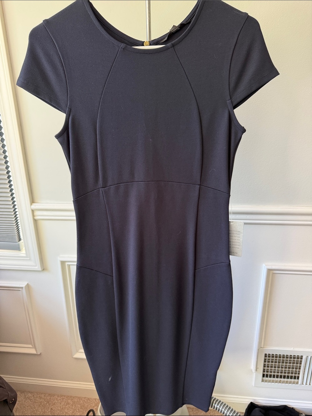 Felicity & Coco Navy Short-Sleeve Sheath Dress
